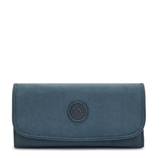 Kipling Money Land Snap Wallet Pung Mørkeblå Grå | DK 2191JP